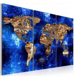 Decorative Pinboard - Golden Continents