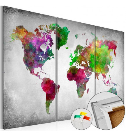 Decorative Pinboard - Diversity of World