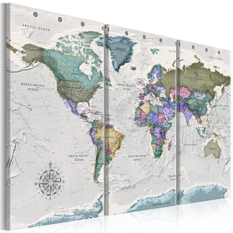 76,00 € Decorative Pinboard - World Destinations (3 Parts)