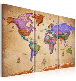 76,00 € Decorative Pinboard - Colourful Travels (3 Parts)