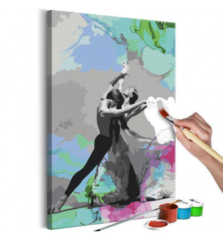 DIY canvas painting - Dance of Colours