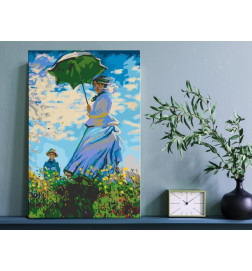 Cuadro para colorear - Claude Monet: Woman with a Parasol