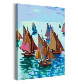 Cuadro para colorear - Claude Monet: Fishing Boats