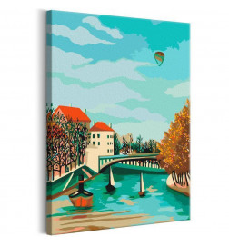 DIY canvas painting - Henri Rousseau - Study for View of the Pont de Sèvres