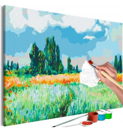 Cuadro para colorear - Claude Monet: The Wheat Field