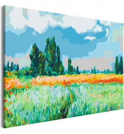 Cuadro para colorear - Claude Monet: The Wheat Field