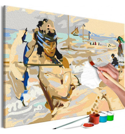 DIY glezna ar Āfrikas sievieti pie jūras cm. 60x40