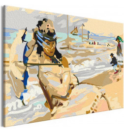 DIY schilderij met een Afrikaanse vrouw op de zeebodem. 60x40