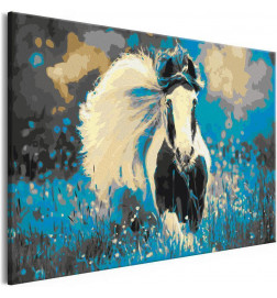 DIY canvas painting - Running Horses