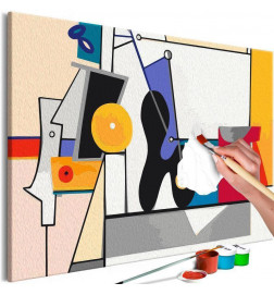 Barvita in abstraktna slika "naredi sam" cm. 60x40 - Opremite svoj dom