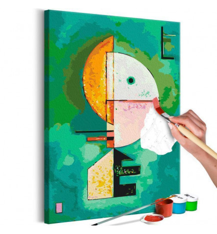 Square DIY abstract groen en kleurrijk cm. 40x60