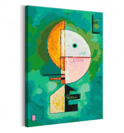 Square DIY abstract groen en kleurrijk cm. 40x60