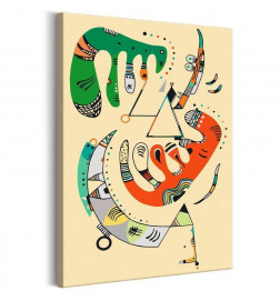 Malen nach Zahlen - Vasily Kandinsky: Vert et rouge