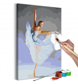 DIY canvas painting - Dancing in the Blue