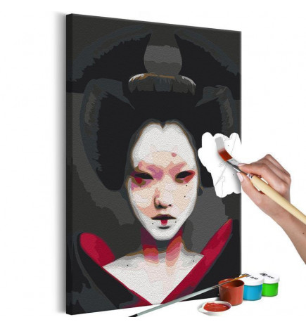 DIY panel met een Geisha cm. 40x60