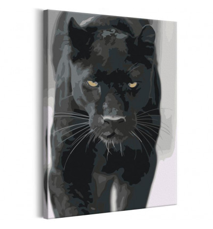 DIY canvas painting - Black Panther