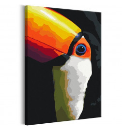 DIY canvas painting - Toucan