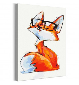 Cuadro para colorear - Eyeglass Fox