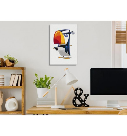 DIY glezna ar ļoti dusmīgu pingvīnu cm. 40x60