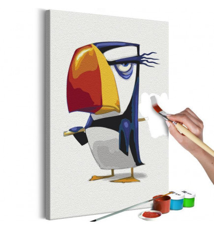 Cuadro para colorear - Grumpy Penguin