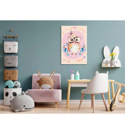 DIY poslikava z barvno sovico cm. 40x60 Opremite svoj dom