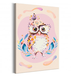 DIY canvas painting - Owl Chic