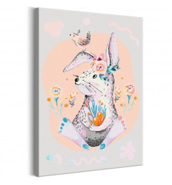 Tableau à peindre par soi-même - Colourful Rabbit