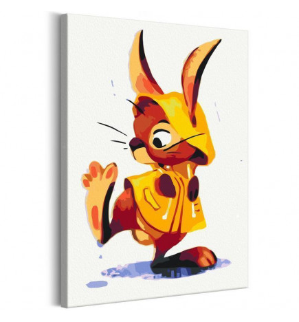 Quadro pintado por você - Bunny in the Rain