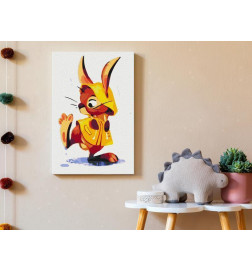 Naredi sam poslikavo z rumenim zajcem cm. 40 x 60 Opremite svoj dom