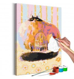 DIY slikanje z debelo mačko cm. 40x60 - Opremite svoj dom