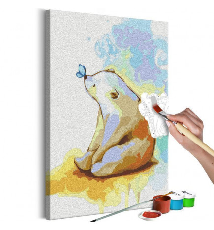 DIY glezna ar lācīti un tauriņu cm. 40x60