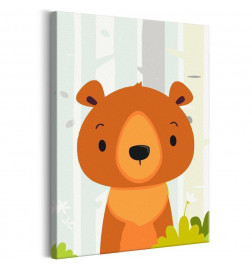 Tableau à peindre par soi-même - Teddy Bear in the Forest