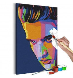 DIY canvas painting - Colourful Elvis