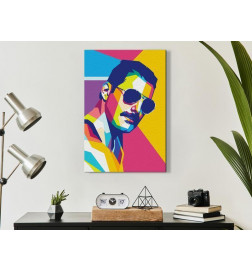 DIY canvas painting - Colourful Freddie