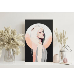 „Pasidaryk pats“ tapyba su šviesiaplauke moterimi ir mėnuliu cm. 40x60