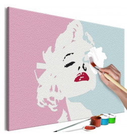 Cuadro para colorear - Marilyn in Pink