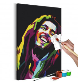 DIY panel met Bob Marley CM 40x60