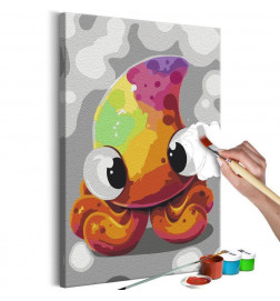 DIY schilderij met de puppy van een octopus cm. 40