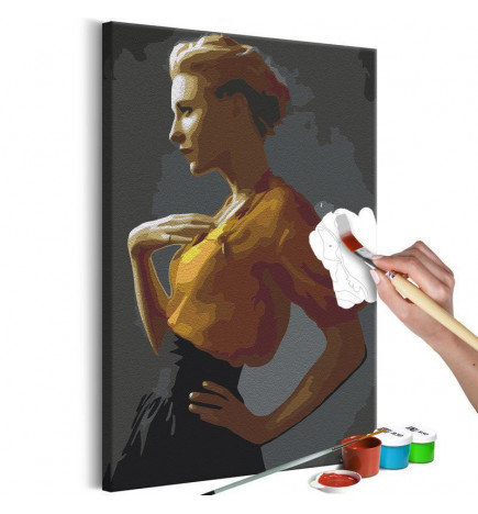 DIY glezna ar blondu meiteni cm. 40x60