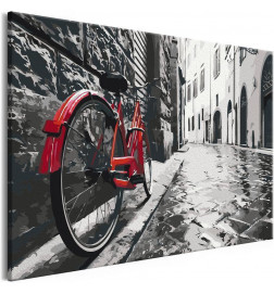 DIY canvas painting - Red Bike