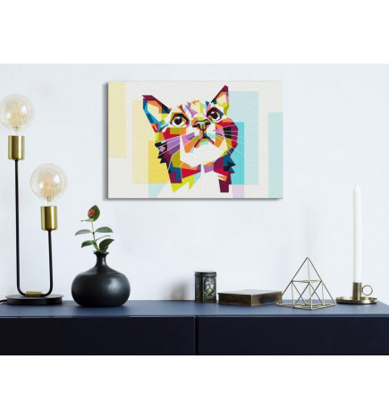 DIY schilderij met een kat CM 60x40