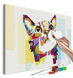DIY slikanje z mačko cm. 60x40 - Opremite svoj dom