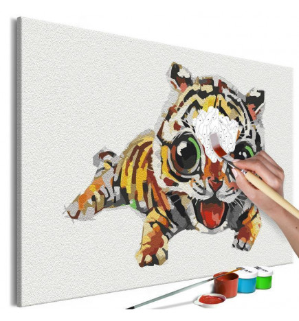 DIY panel met een tigrotto cm. 60x30