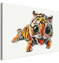 DIY gleznošana ar tīģera mazuli cm. 60x30 - iekārtojiet savu māju