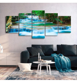 92,90 € Canvas Print - Waterfall in Kanchanaburi (5 Parts) Wide