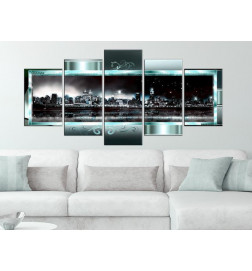 Canvas Print - Turquoise New York: Starry Night