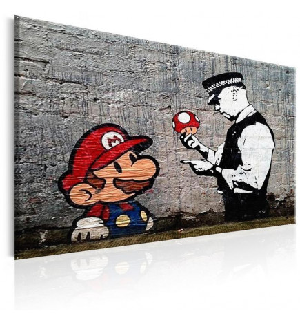 Paveikslas - Mario and Cop by Banksy