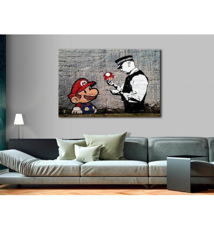 Leinwandbild - Mario and Cop by Banksy