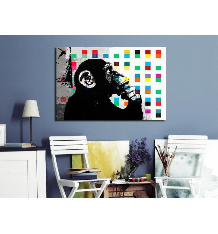 31,90 € Schilderij - Banksy The Thinker Monkey