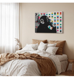 Leinwandbild - Banksy The Thinker Monkey